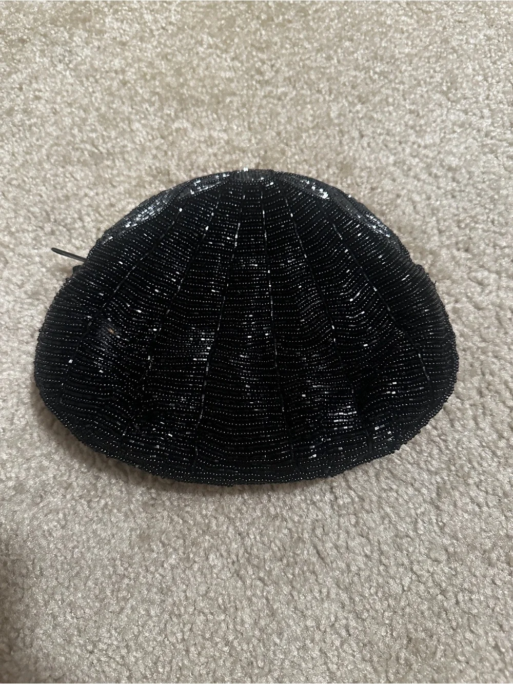 Black Beaded Clutch